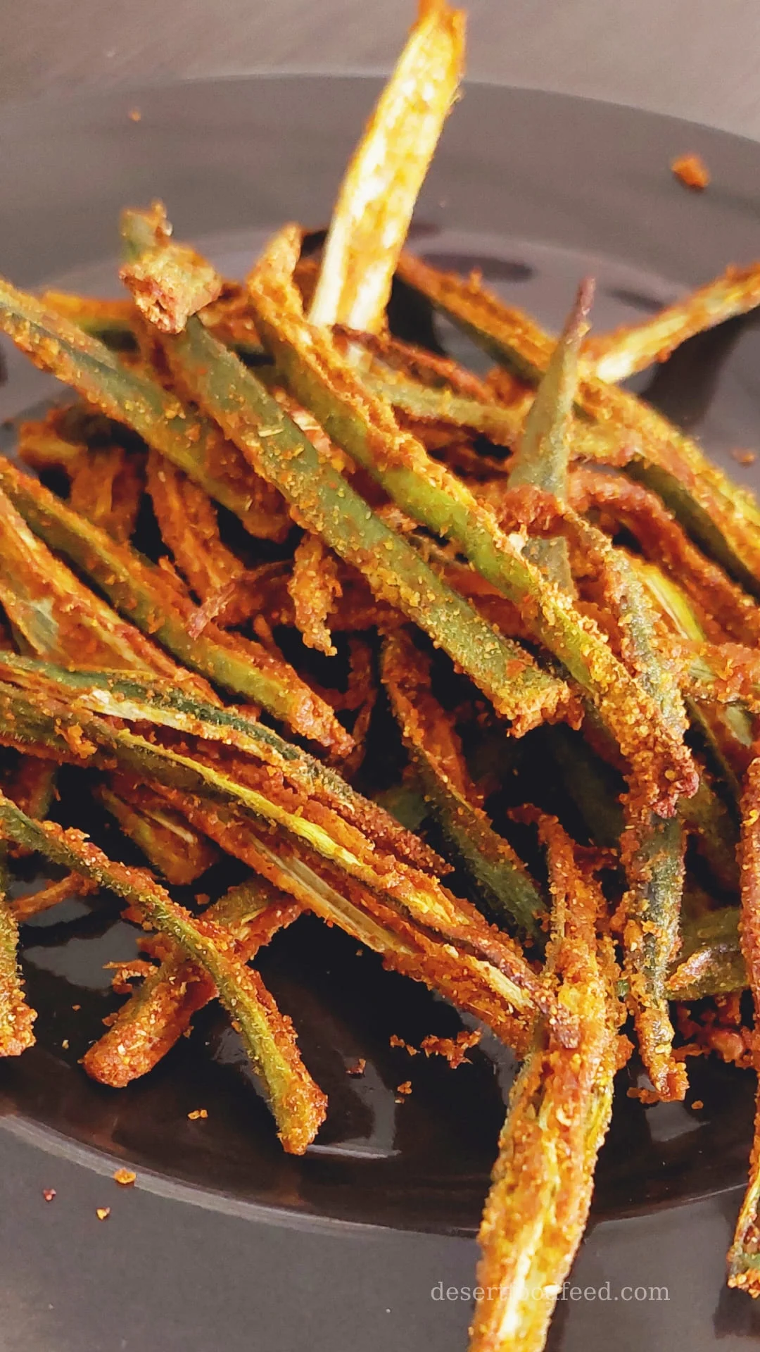 Baked Okra Fries | Oven Roasted Lady's Finger