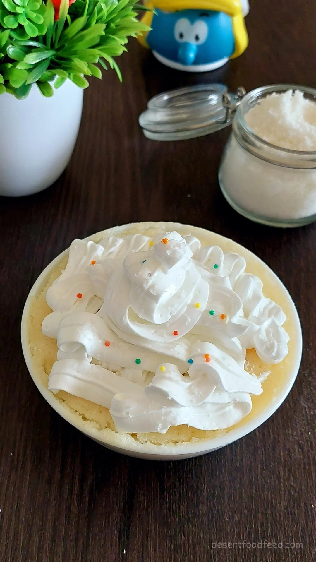 Eggless Coconut Mug Cake
