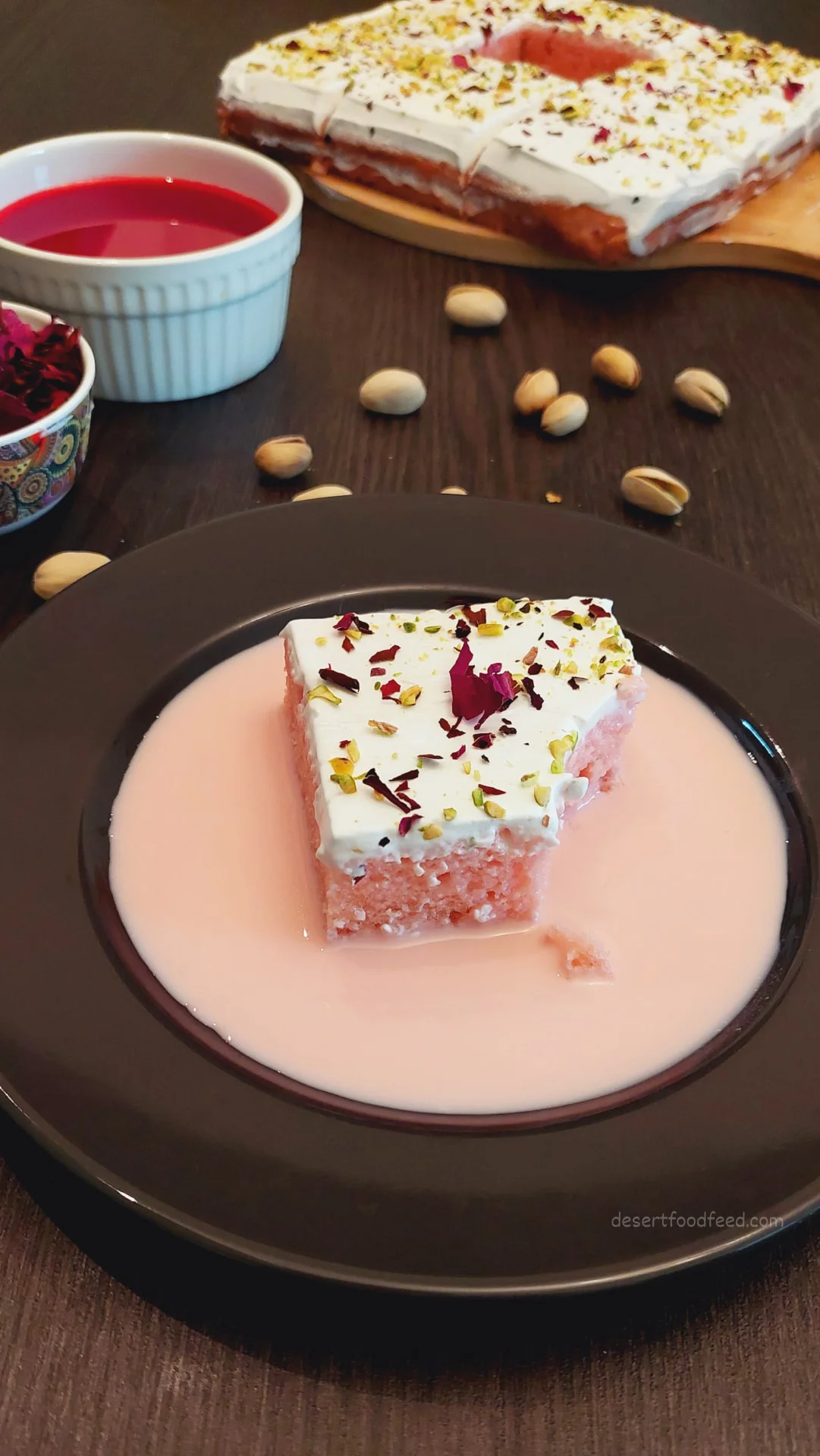 Rose Milk Tres Leches Cake