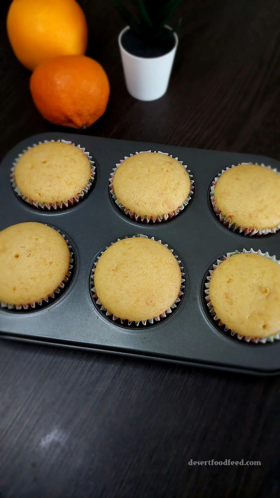 Small Batch Eggless Orange Cupcakes Recipe
