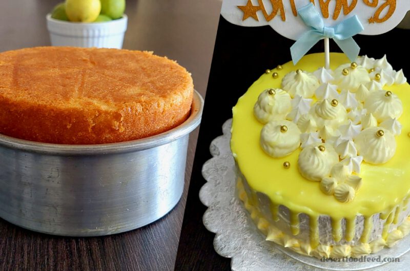 Eggless Lemon Sponge Cake Recipe
